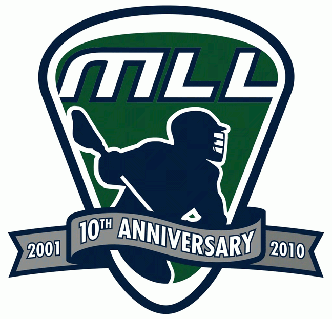 Major League Lacrosse 2010 Anniversary Logo iron on transfers for clothing